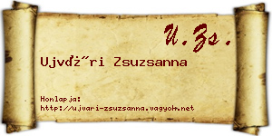 Ujvári Zsuzsanna névjegykártya